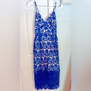 Below the knee Blue Dress